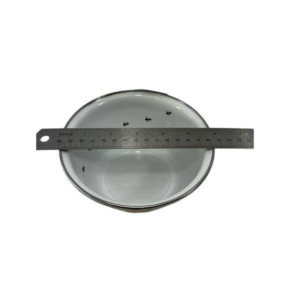 The Golden Rabbit II Joan Wilkes Gold Checkers & Ants‎ Enamelware Bowls Set of 3 - Picture 14 of 14